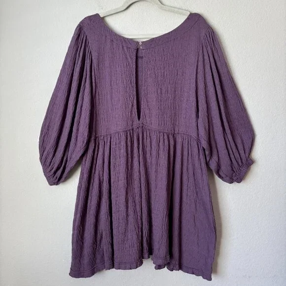 Free People Beach Boho Gauzy Get Obsessed Babydoll Dress - Picture 11 of 13